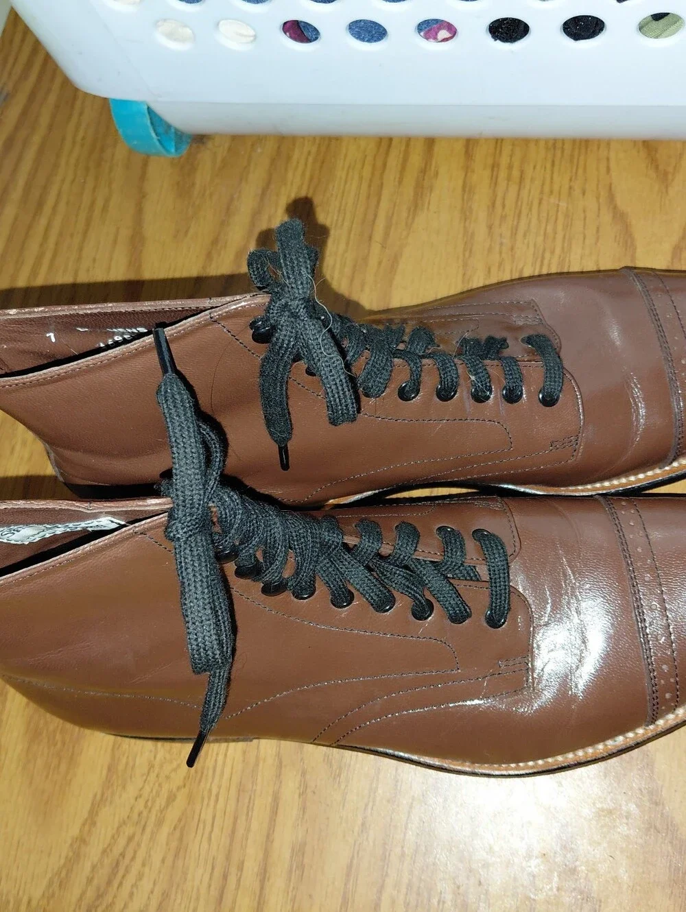 Stacy Adams Size 7 Mens EEUC Brown Leather